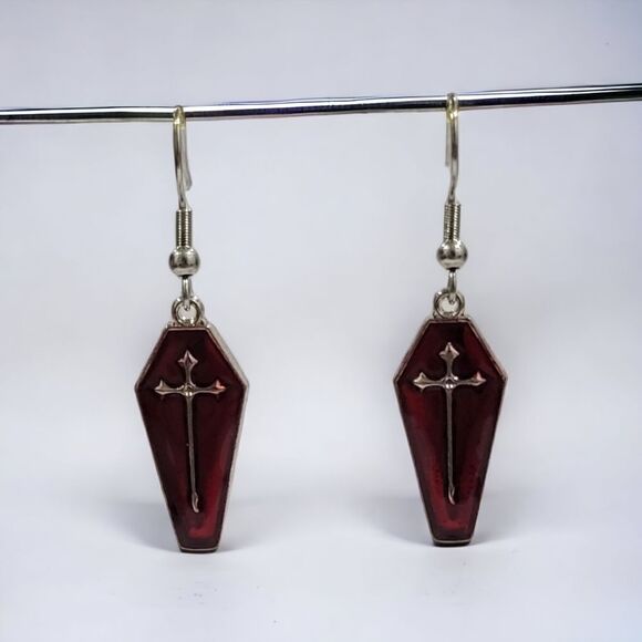 COPY - 🦇Vampire Coffin Earrings🦇 (2-A027) - Picture 3 of 7